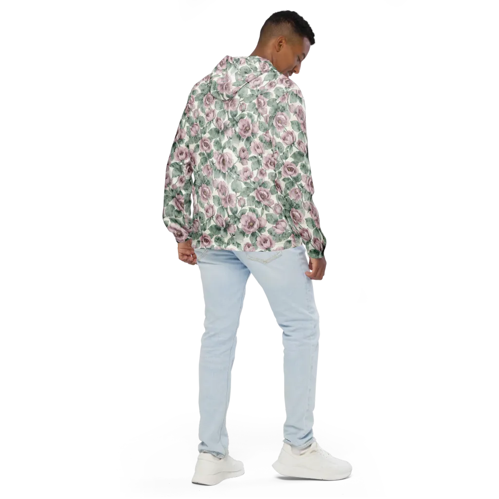 Blush Herbarium on Men's Windbreaker — Back