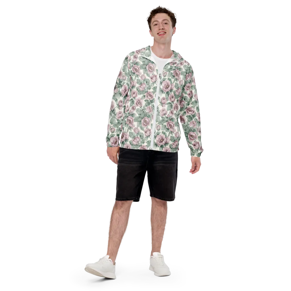 Blush Herbarium on Men's Windbreaker — Front