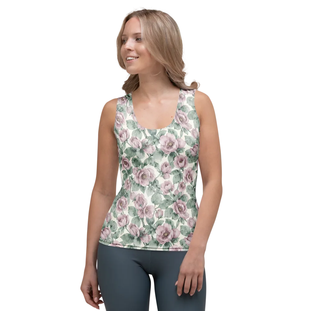 Blush Herbarium on Women's Tank Top — Front