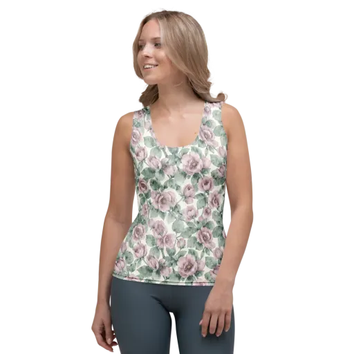 Blush Herbarium on a Women's Tank Top