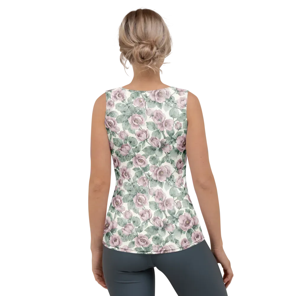 Blush Herbarium on Women's Tank Top — Back