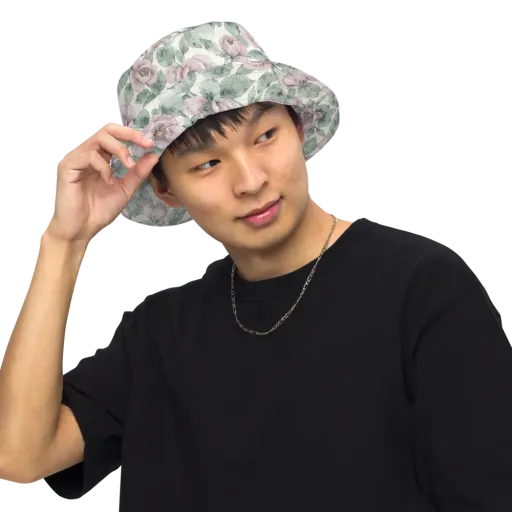Blush Herbarium on a Reversible Bucket Hat