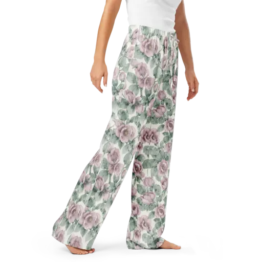 Blush Herbarium on a Women's Pajama Pants