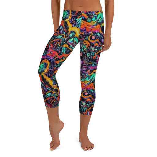 Saturated Dreams on a Capri Leggings