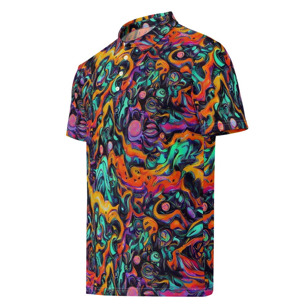 Saturated Dreams on Men's Slim Fit Polo Shirt — Left Front