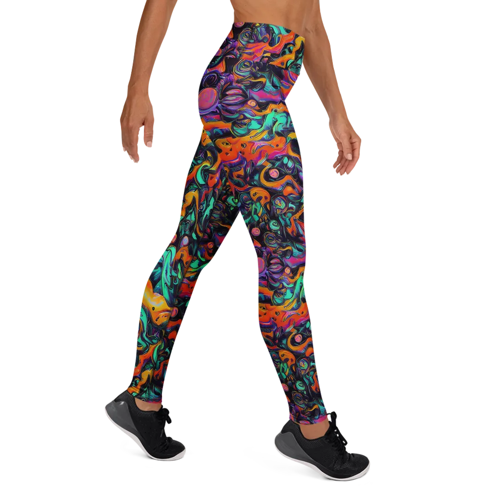 Saturated Dreams on Yoga Leggings — Right
