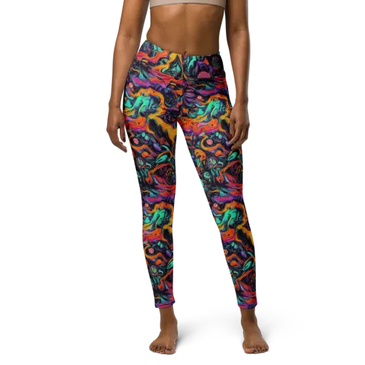Saturated Dreams on a Yoga Leggings