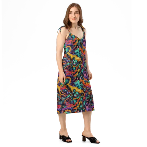 Saturated Dreams on a Slip Dress