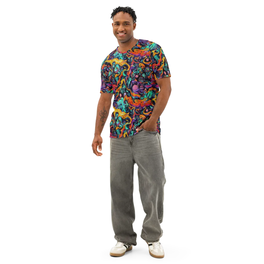Saturated Dreams on Men's Cotton Crew Neck T-Shirt — Front