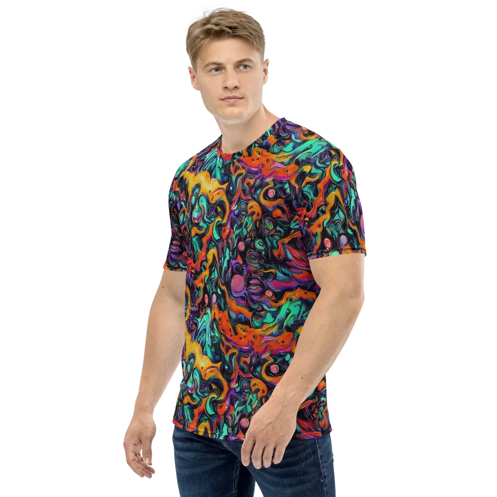 Saturated Dreams on Men's Crew Neck T-Shirt — Left