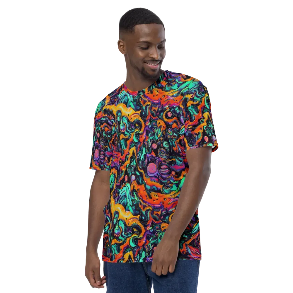 Saturated Dreams on Men's Crew Neck T-Shirt — Left
