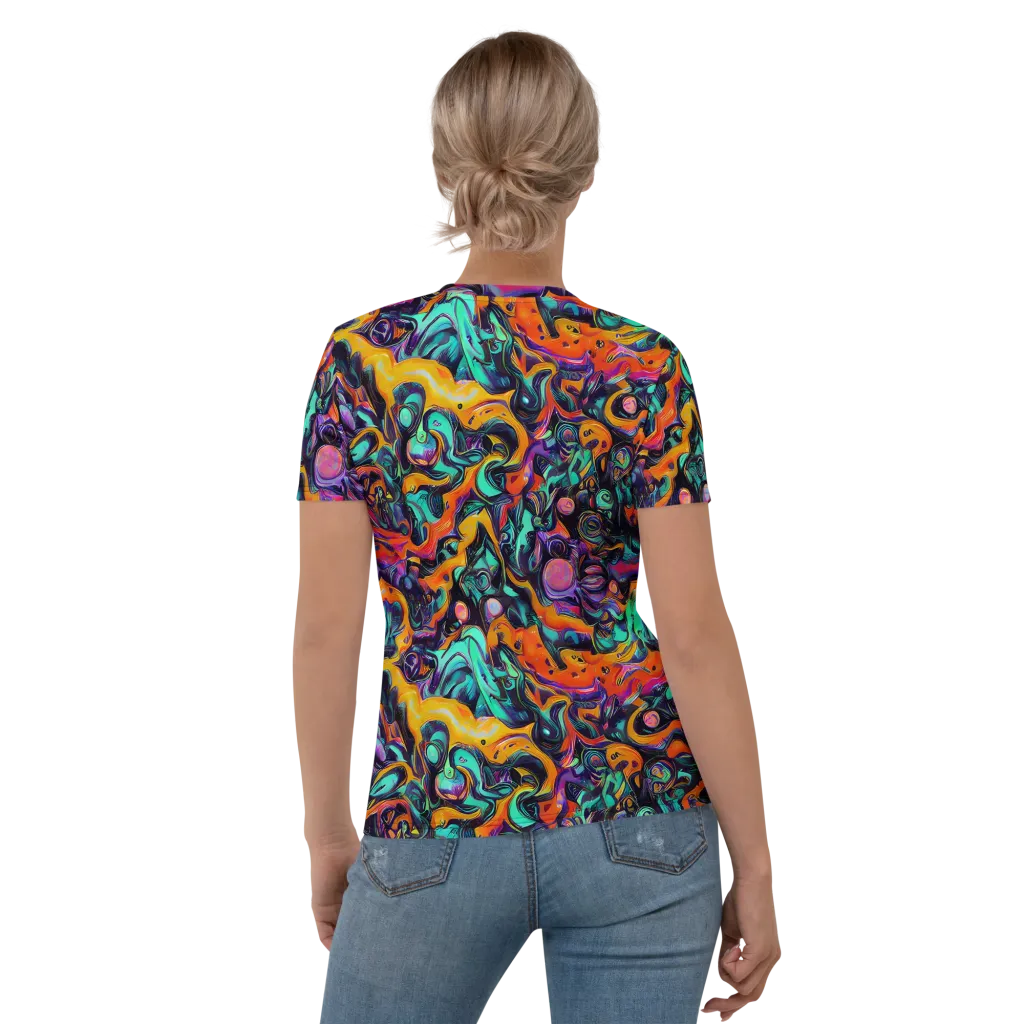 Saturated Dreams on Women's Crew Neck T-Shirt — Back