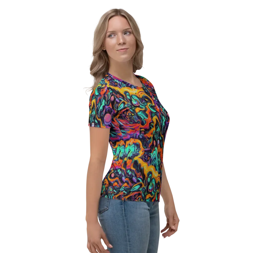 Saturated Dreams on Women's Crew Neck T-Shirt — Right