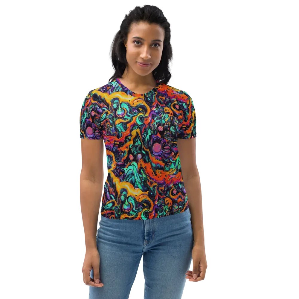 Saturated Dreams on Women's Crew Neck T-Shirt — Front