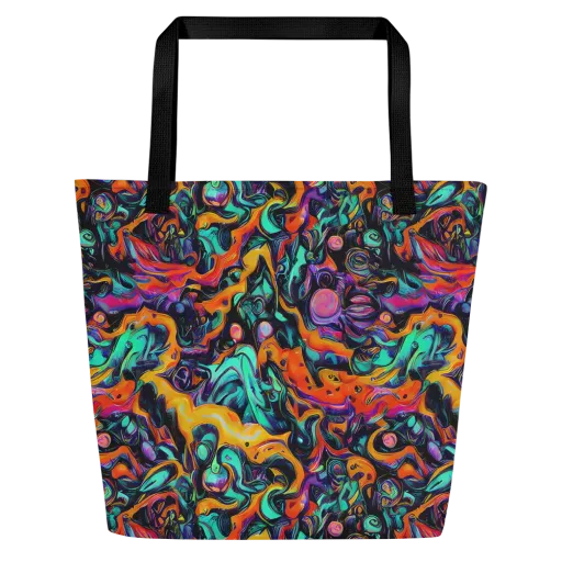 Saturated Dreams on a Large Tote Bag W/ Pocket