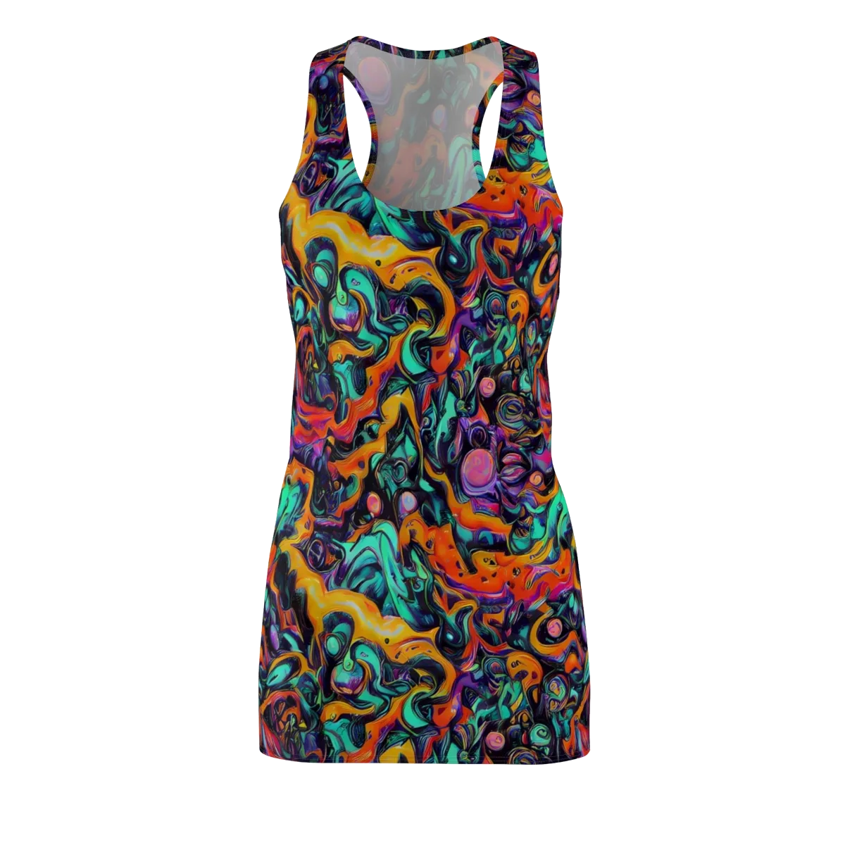 Saturated Dreams on Racerback Dress — Front