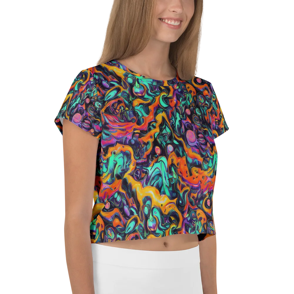 Saturated Dreams on Crop Tee — Right