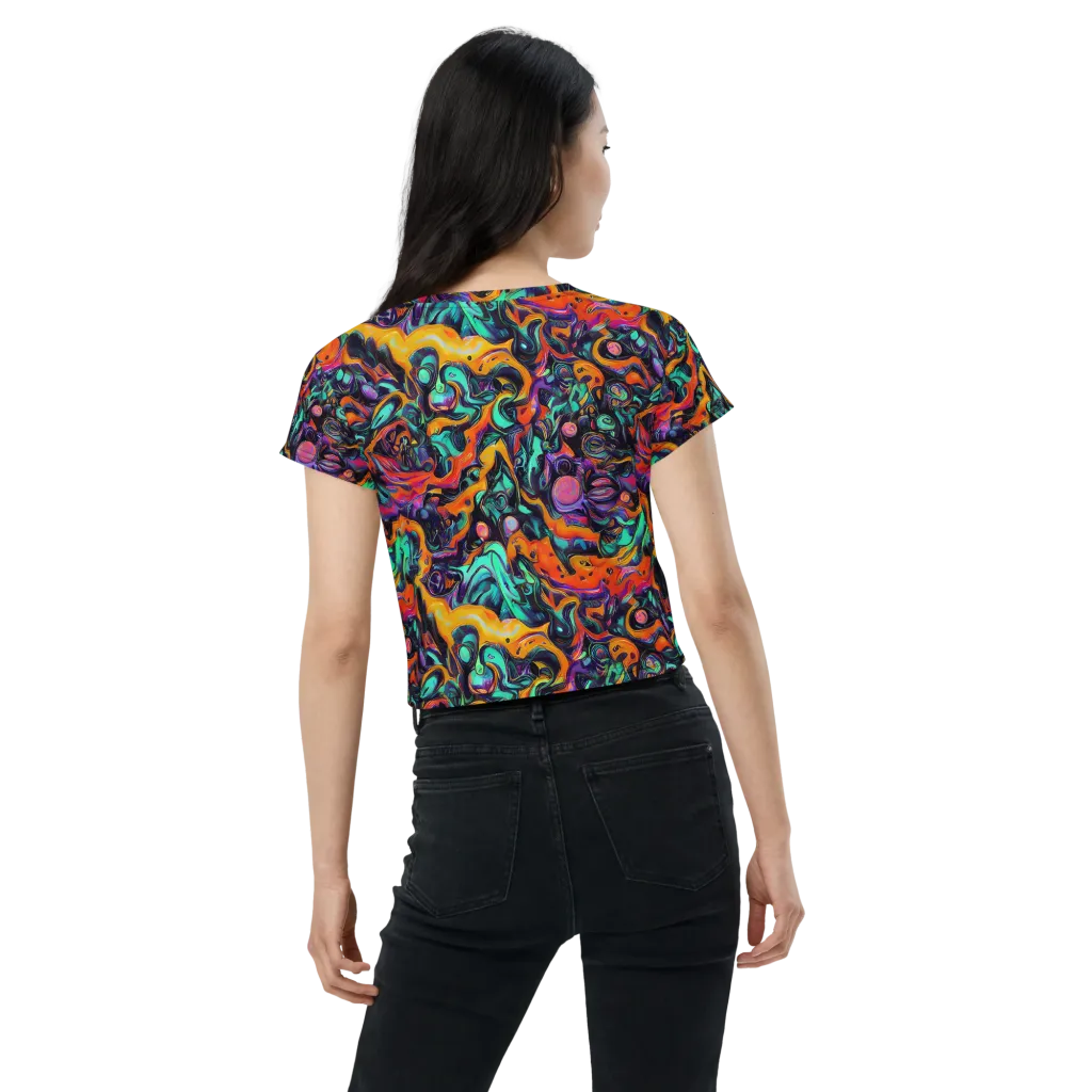 Saturated Dreams on Crop Tee — Back