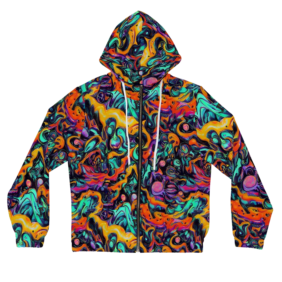 Saturated Dreams on Women's Full-Zip Hoodie — Front