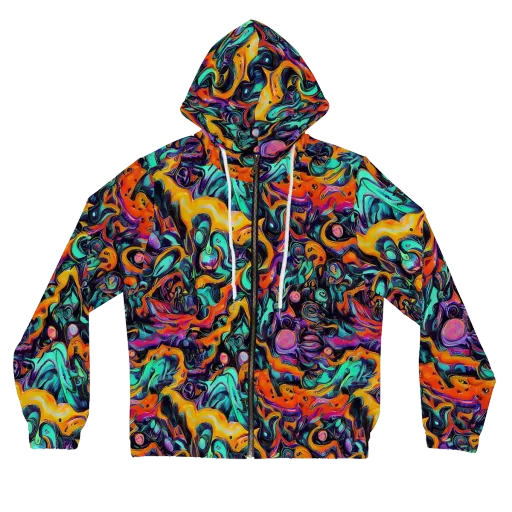 Saturated Dreams on a Women's Full-Zip Hoodie