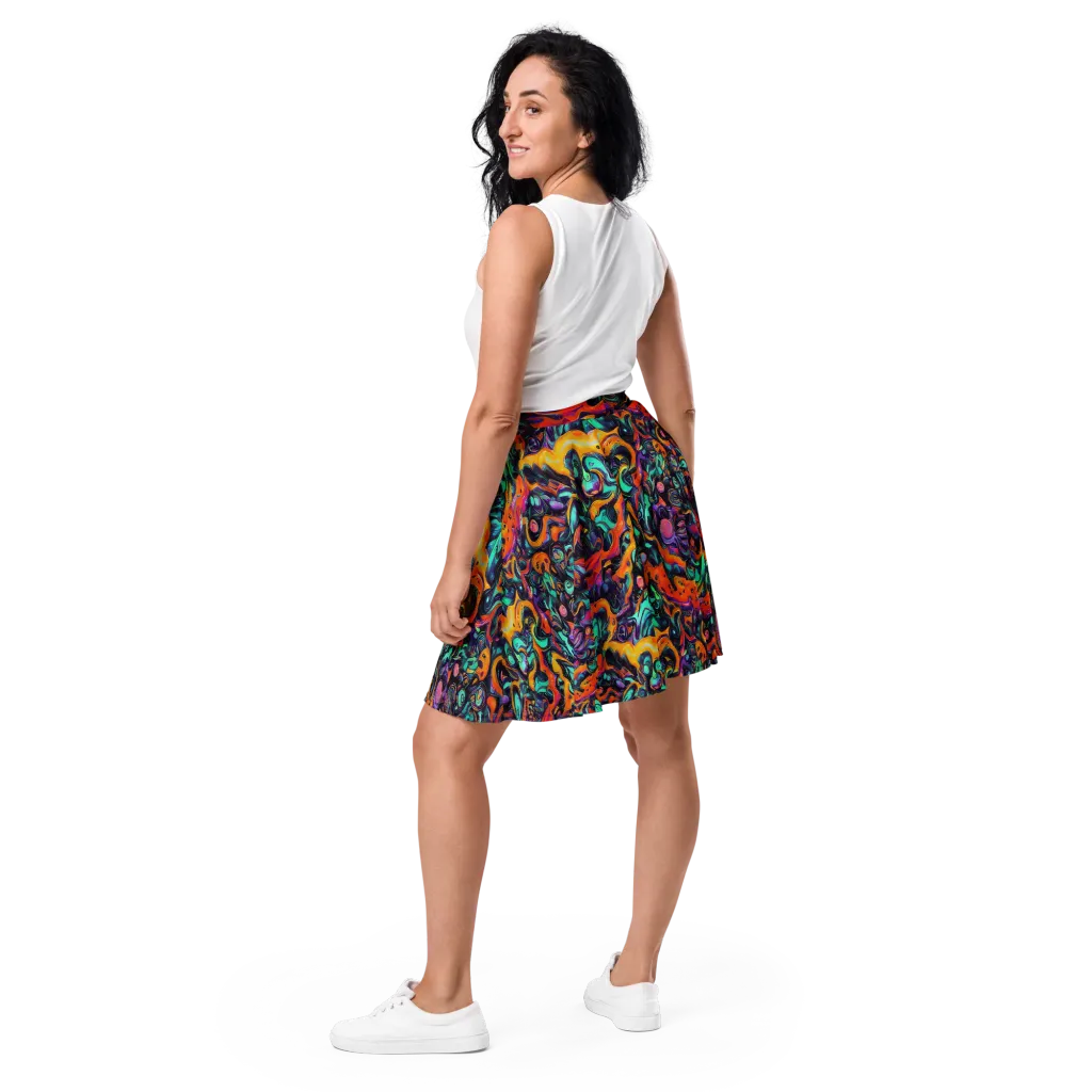 Saturated Dreams on Skater Skirt — Back