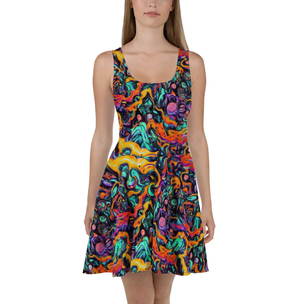 Saturated Dreams on Skater Dress — Front
