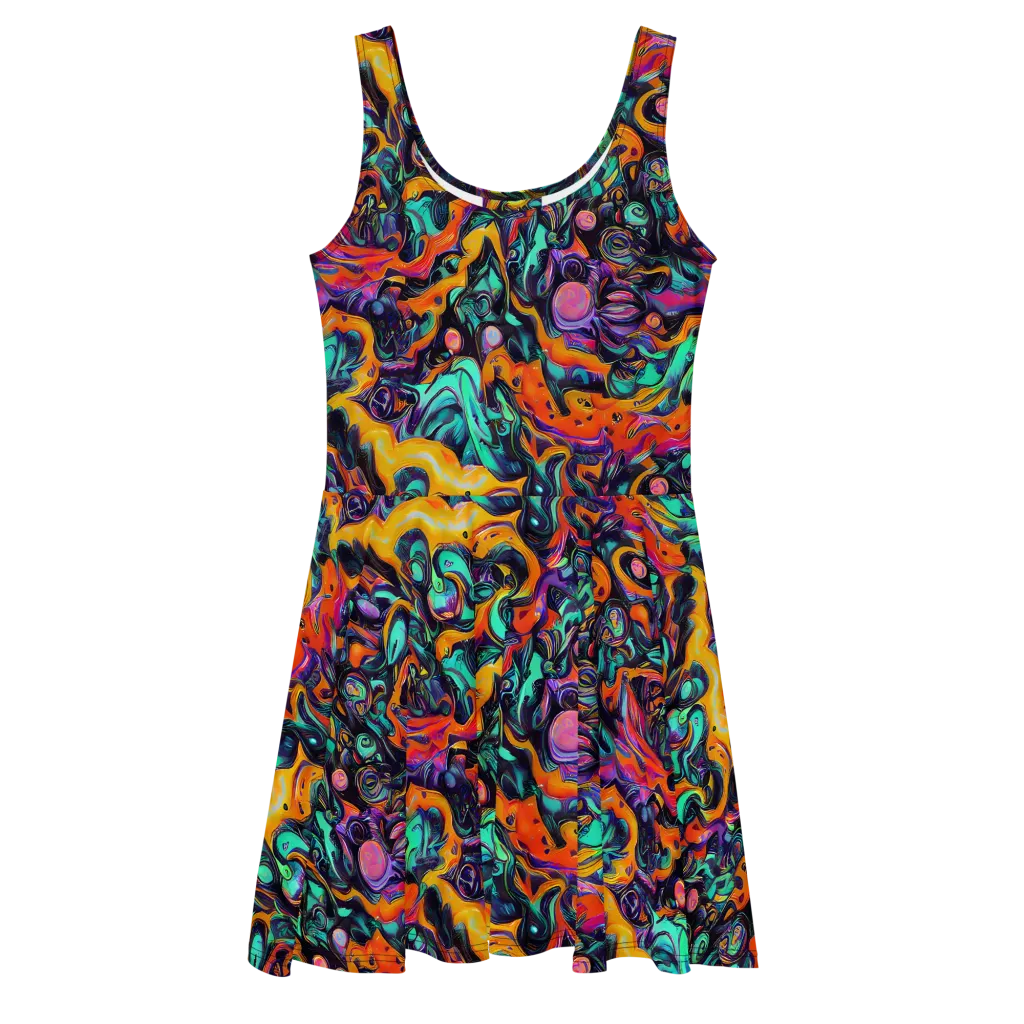 Saturated Dreams on Skater Dress — Front