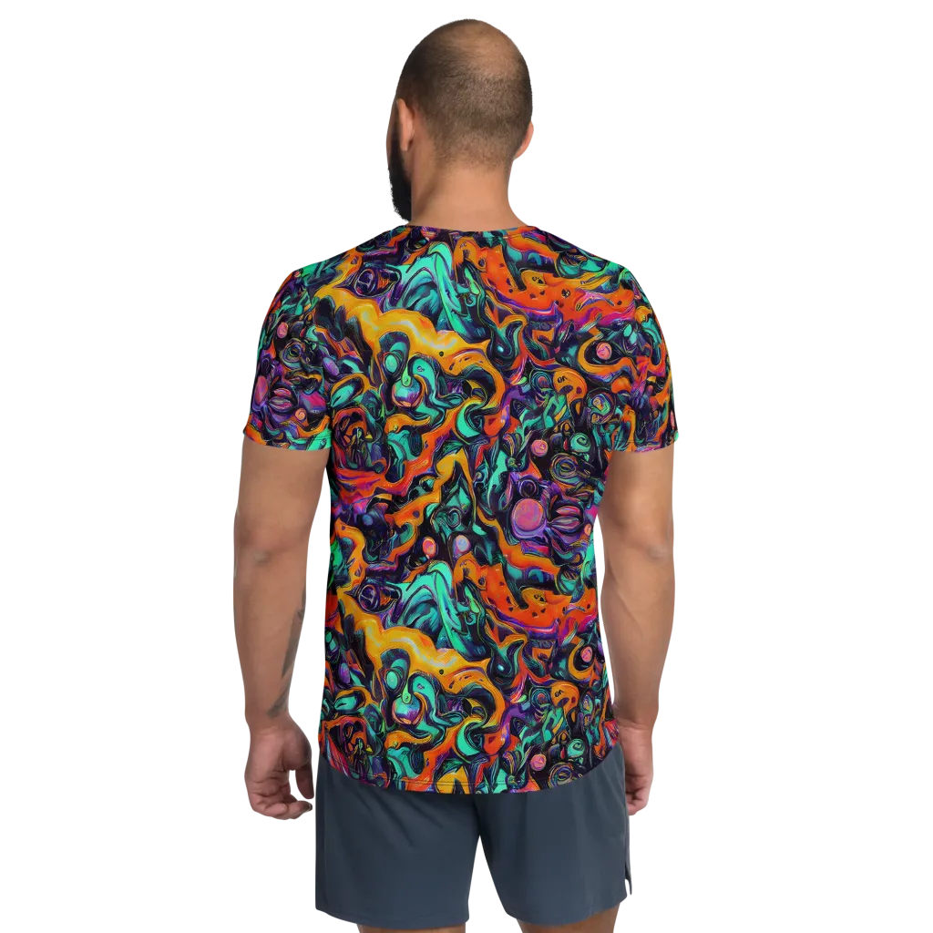 Saturated Dreams on Men's Athletic T-Shirt — Back