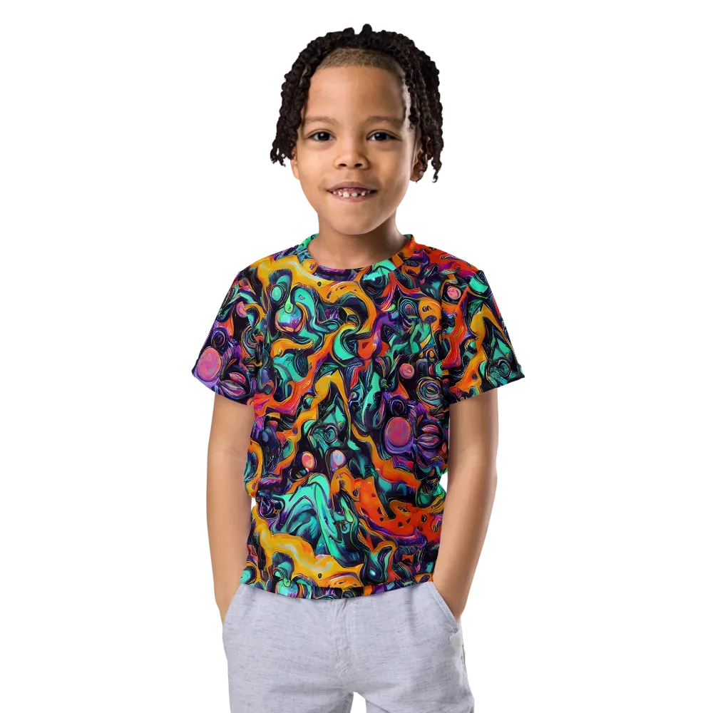 Saturated Dreams on Kids Crew Neck T-Shirt — Front
