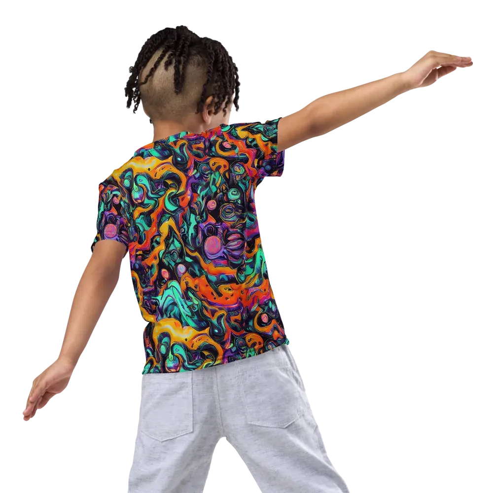 Saturated Dreams on Kids Crew Neck T-Shirt — Back