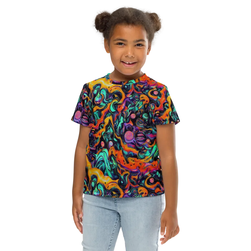 Saturated Dreams on Kids Crew Neck T-Shirt — Front