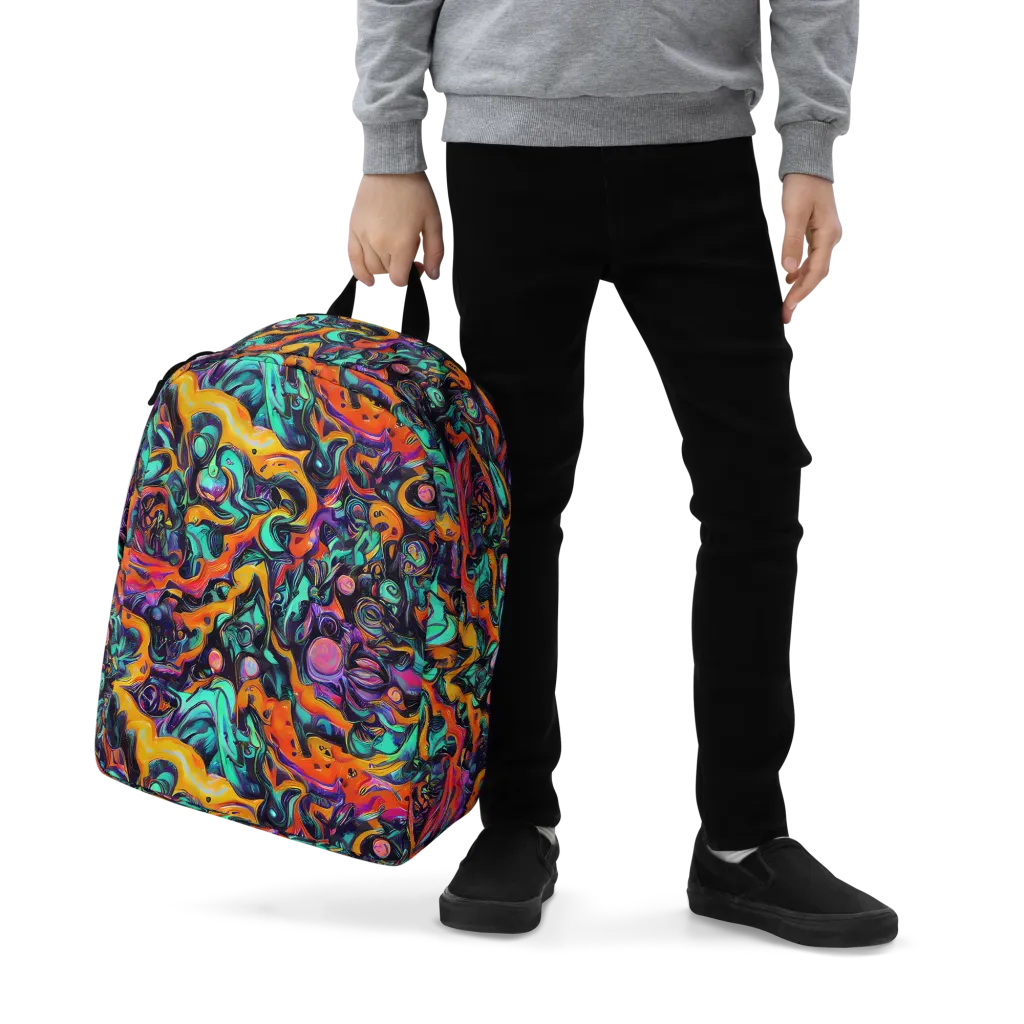Saturated Dreams on Minimalist Backpack — Zoomed-in