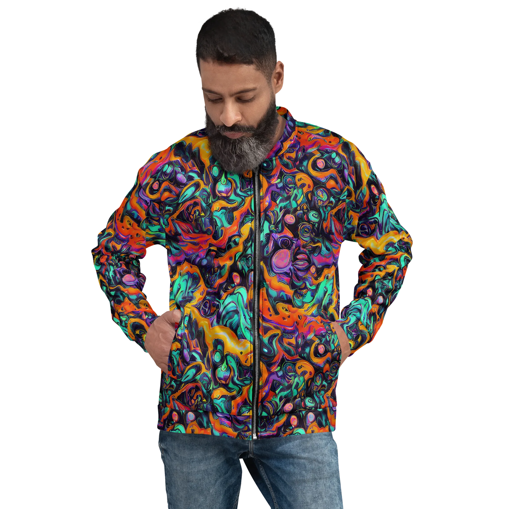 Saturated Dreams on Bomber Jacket — Front