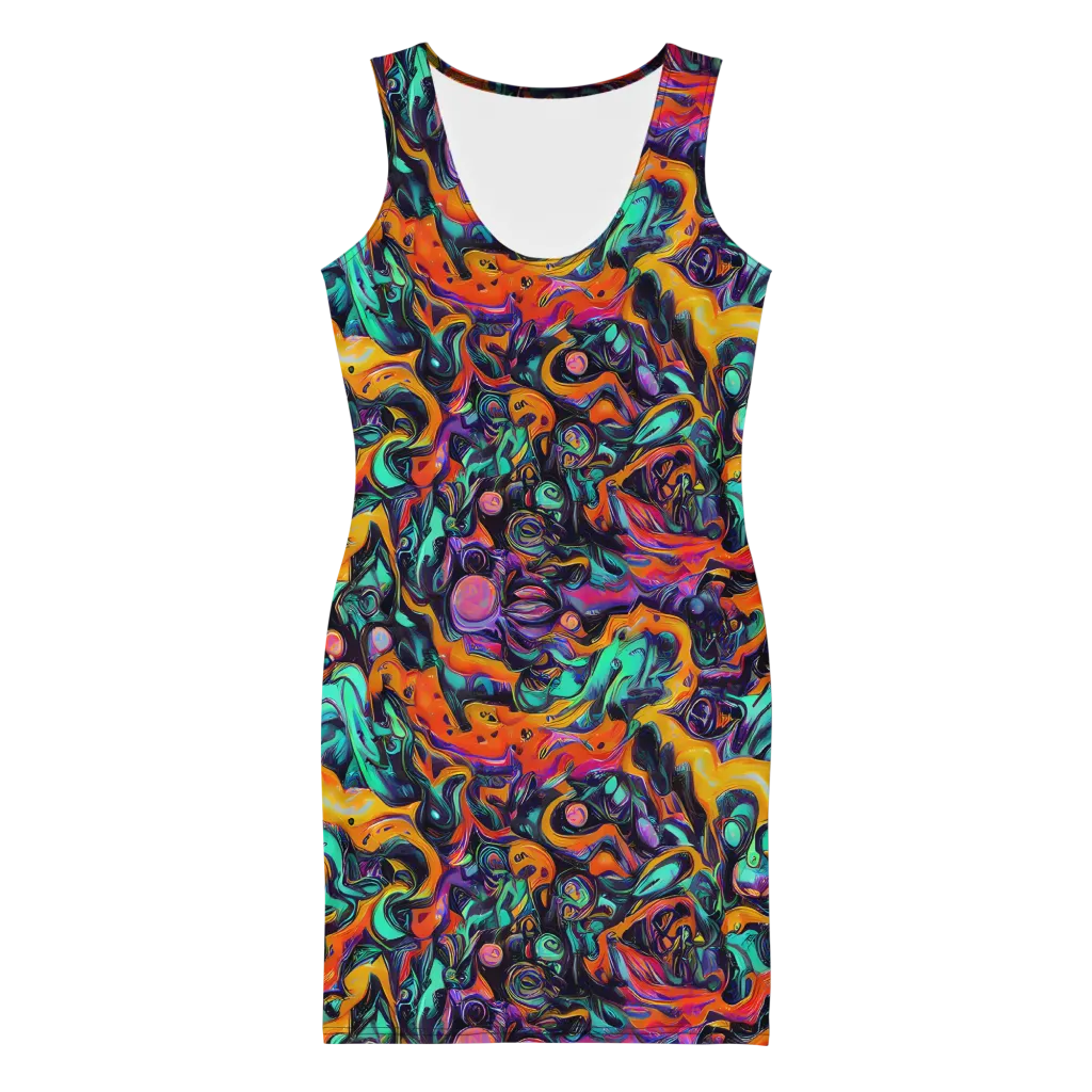 Saturated Dreams on Bodycon Dress — Front