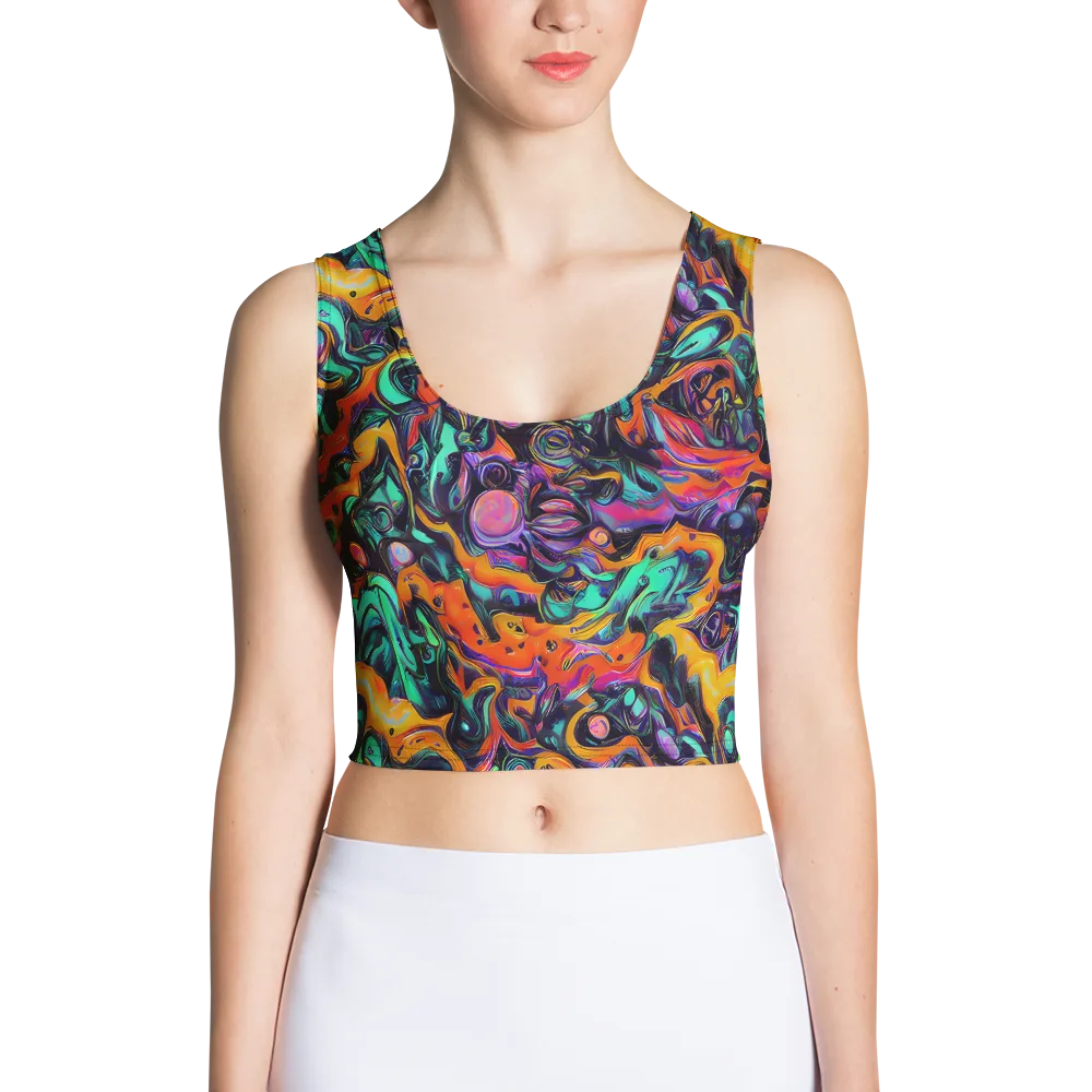 Saturated Dreams on Crop Top — Front