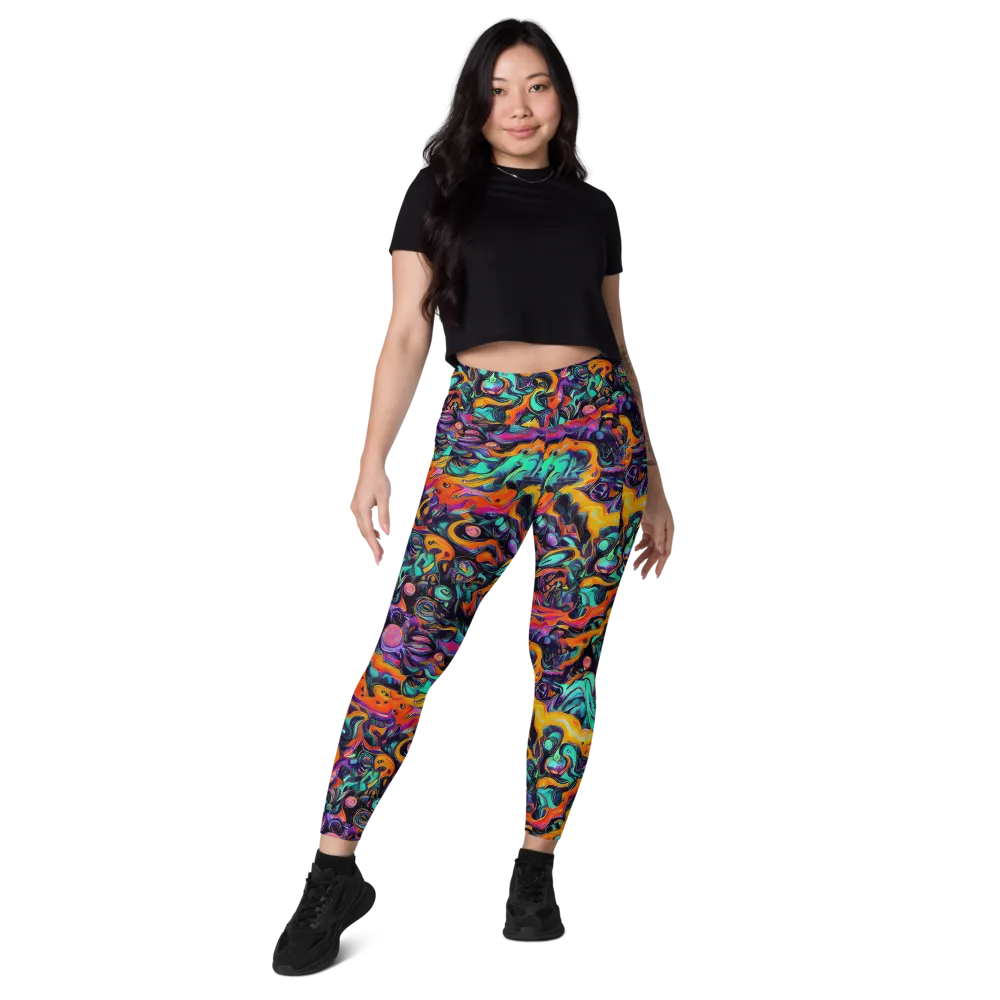 Saturated Dreams on Leggings with Pockets — Front