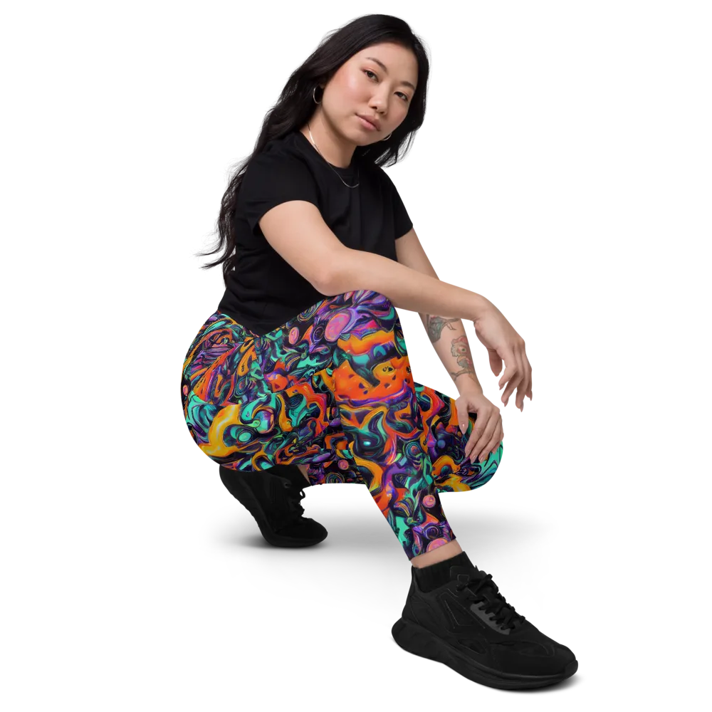 Saturated Dreams on Leggings with Pockets — Right Front