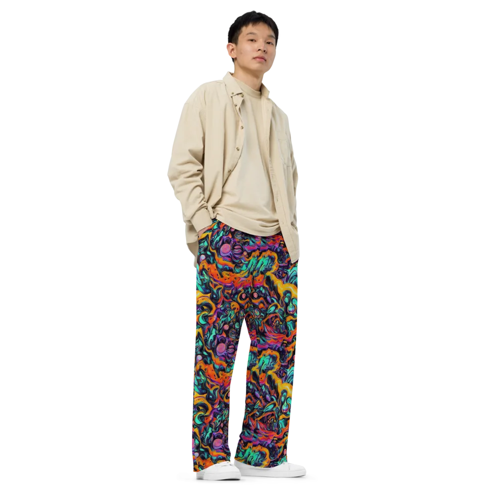 Saturated Dreams on Wide-Leg Pants — Right Front