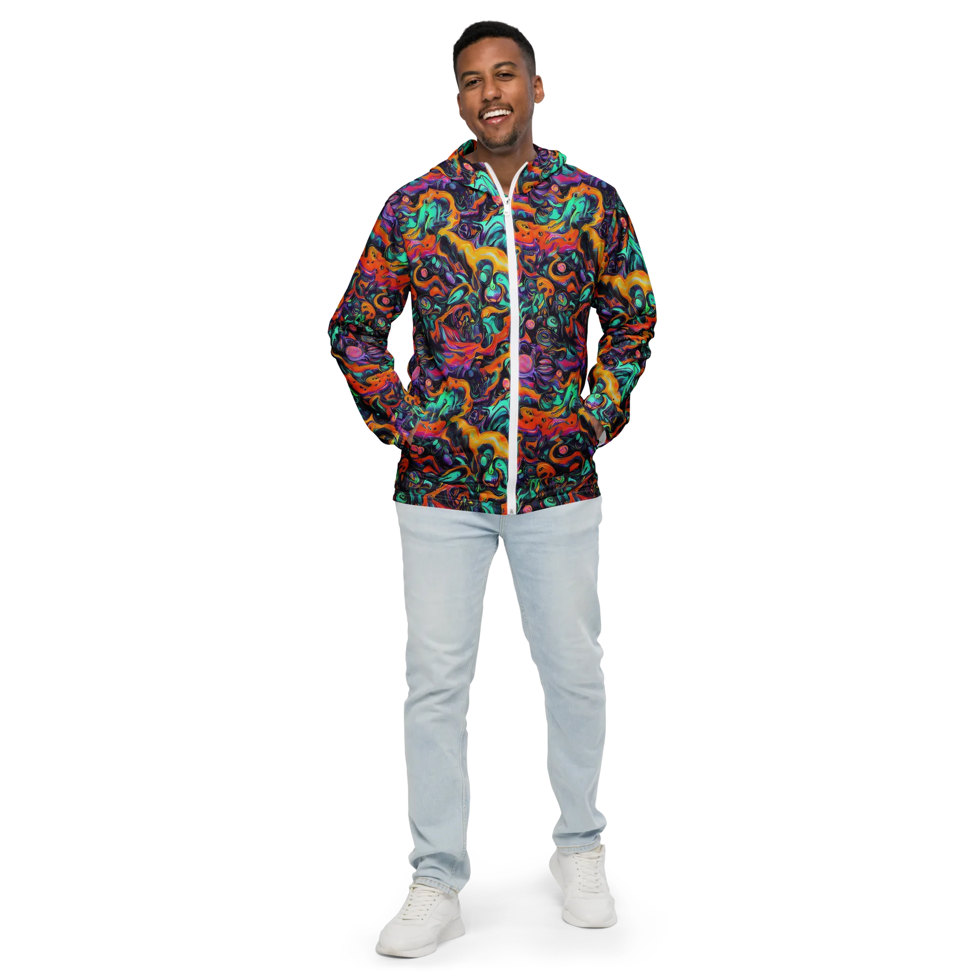 Saturated Dreams on Men's Windbreaker — Front