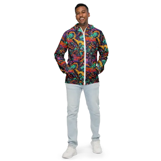 Saturated Dreams on a Men's Windbreaker