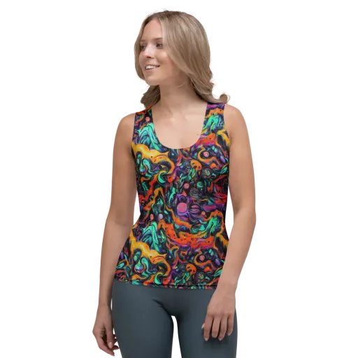 Saturated Dreams on a Women's Tank Top