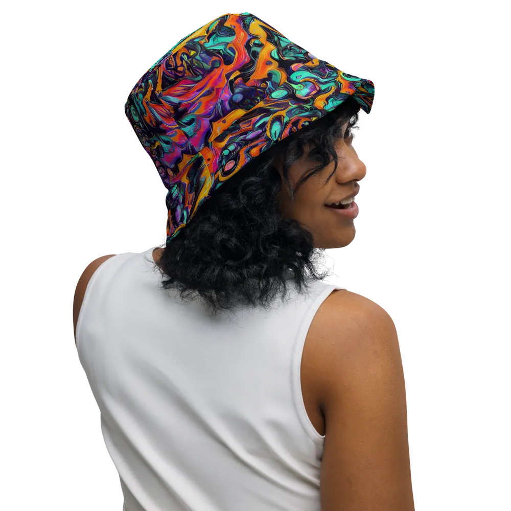 Saturated Dreams on Reversible Bucket Hat — Right Outside