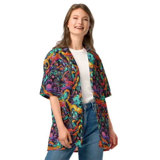 Saturated Dreams on a Button Shirt
