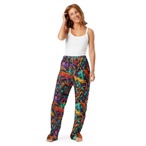Saturated Dreams on a Women's Pajama Pants
