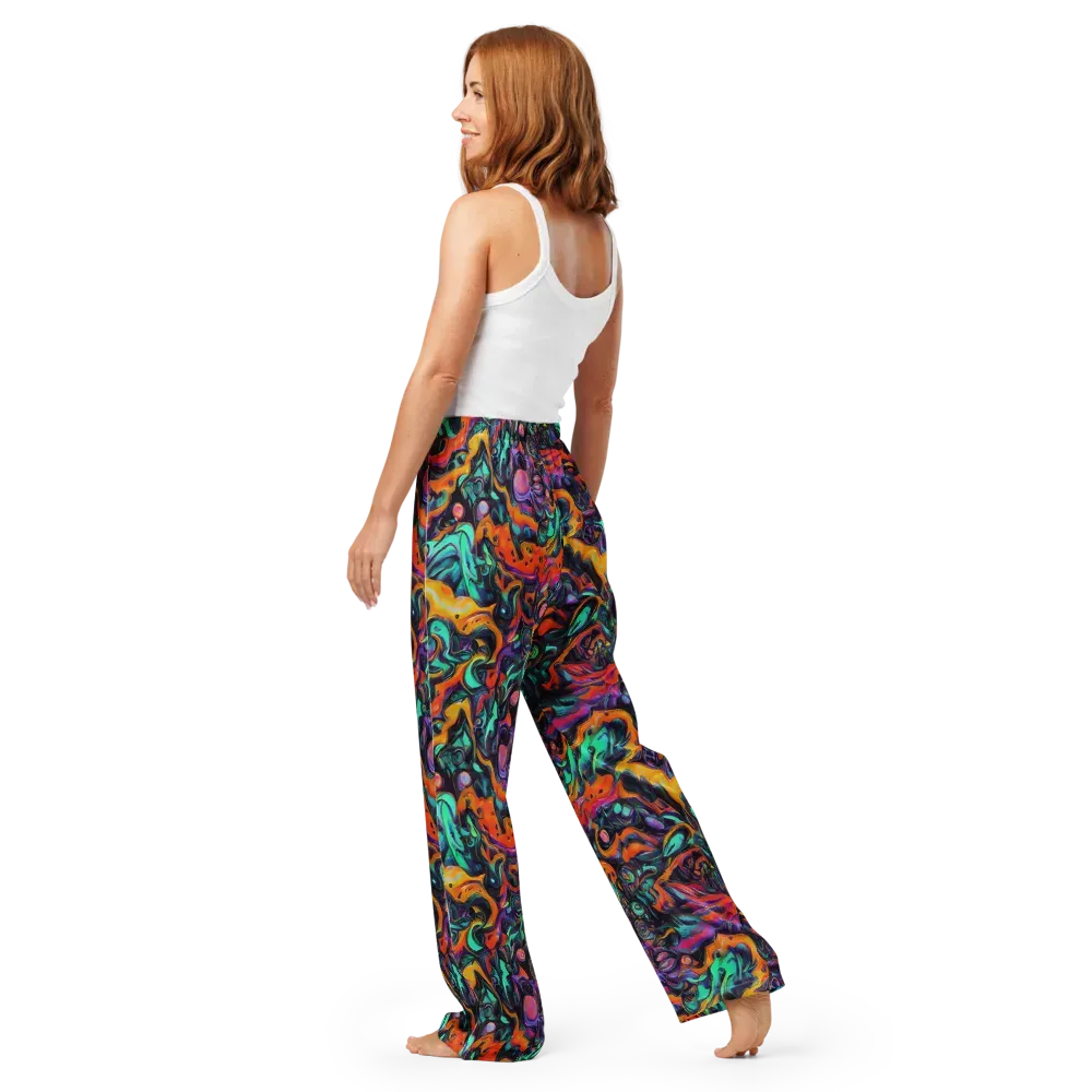 Saturated Dreams on Women's Pajama Pants — Back