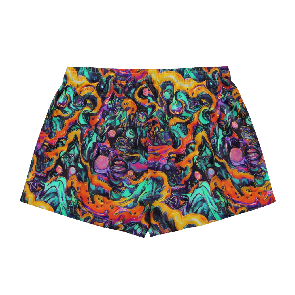 Saturated Dreams on Women's Pajama Shorts — Back