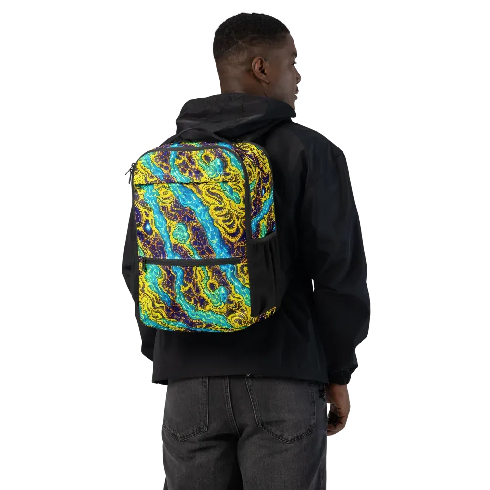 Liquid Gold Rush on Utility Backpack — Back