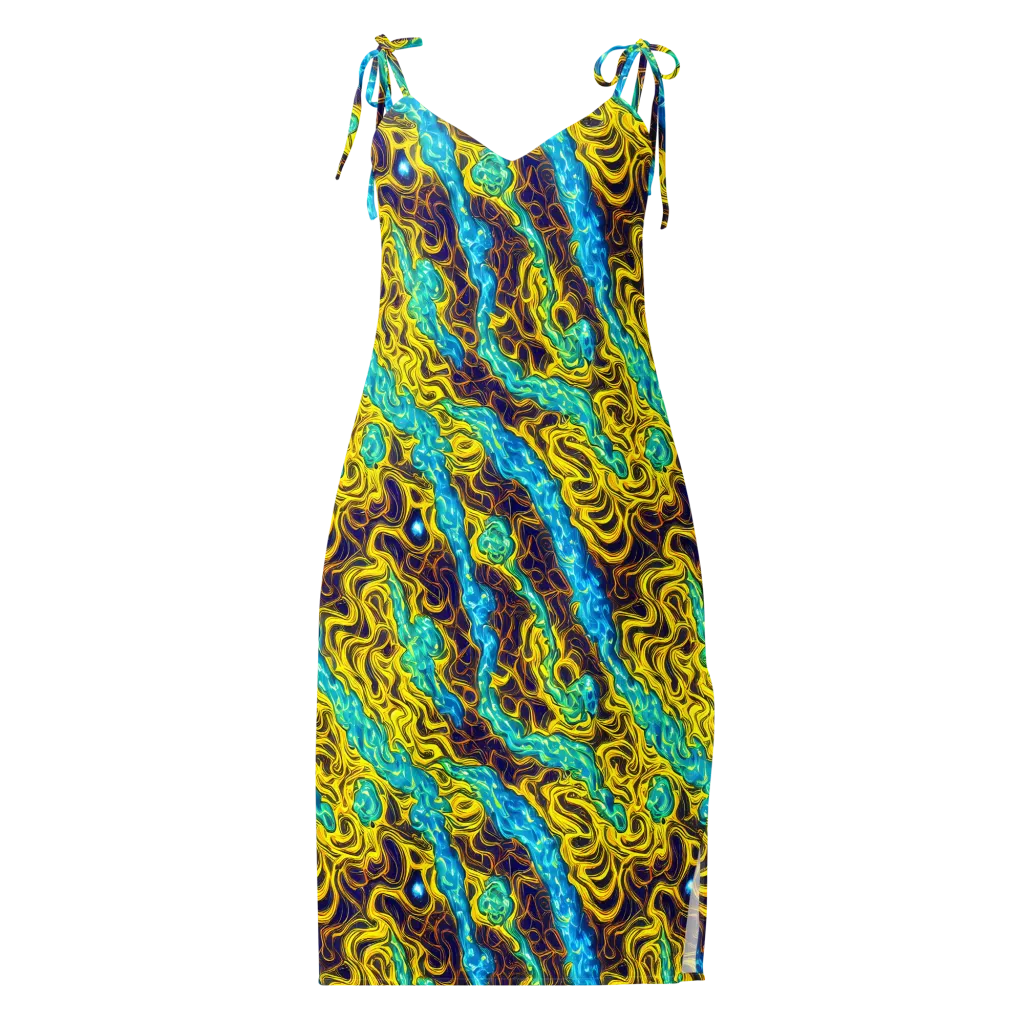 Liquid Gold Rush on Slip Dress — Front