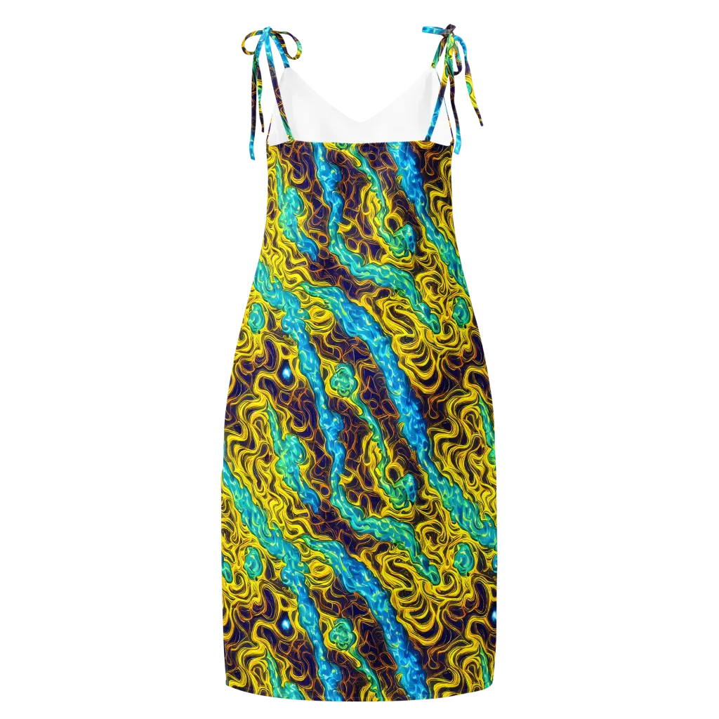 Liquid Gold Rush on Slip Dress — Back