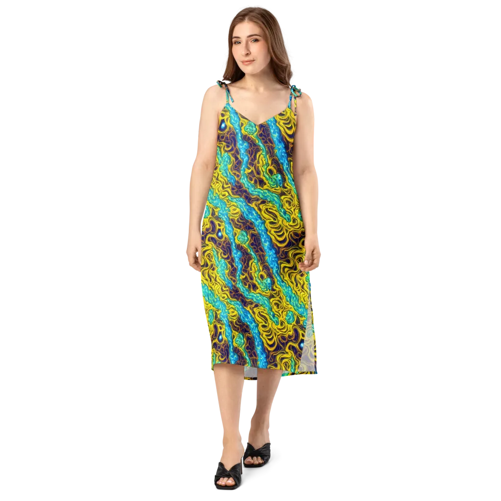 Liquid Gold Rush on Slip Dress — Front